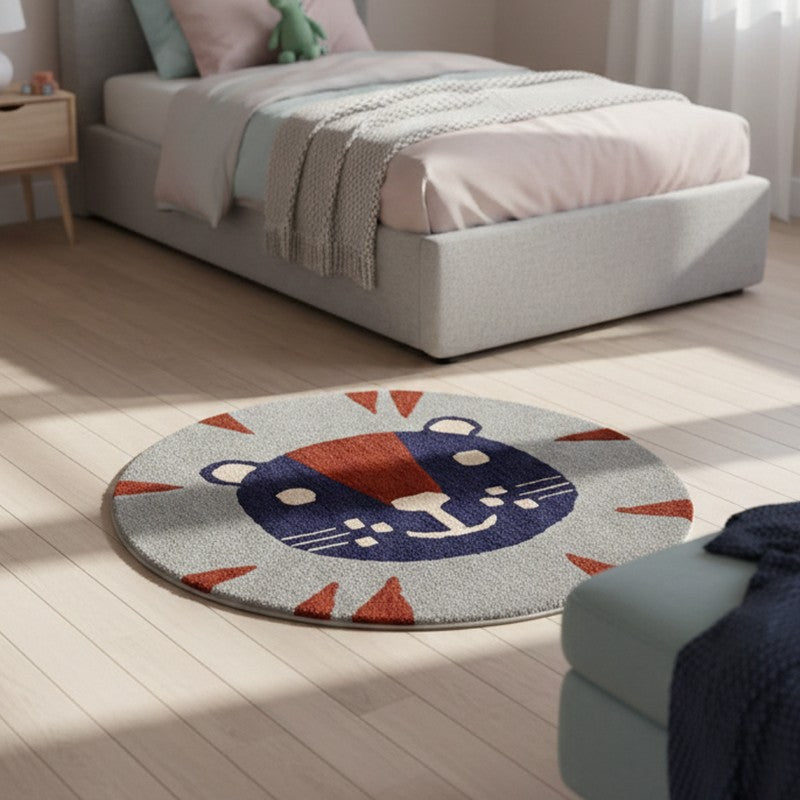 Pride King Wool Carpet - Blue,Maroon - 3 x 3 ft