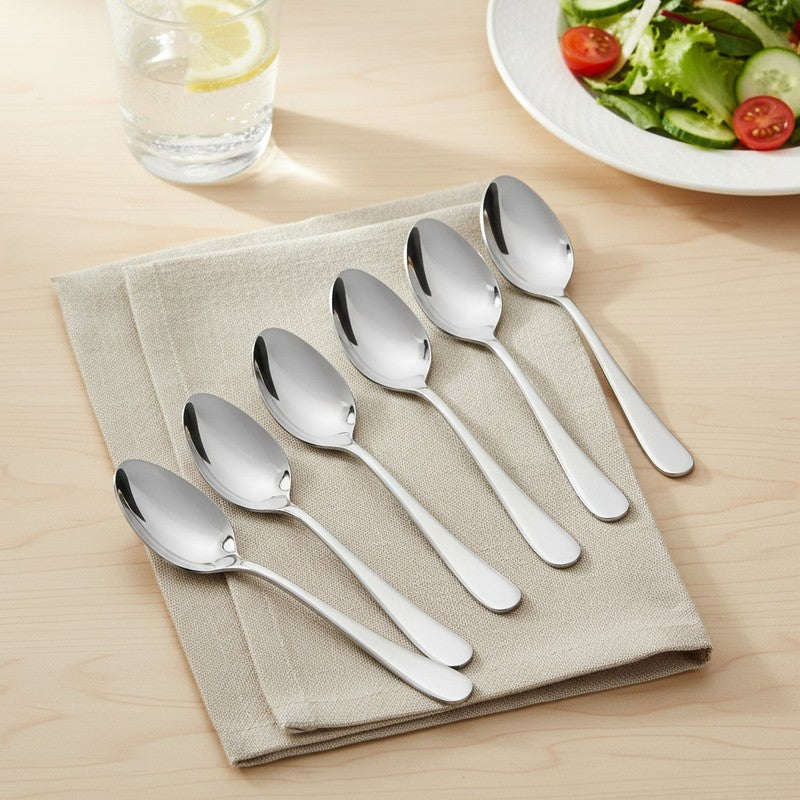 Baguette Stainless Steel Tea Spoon - Set of Six