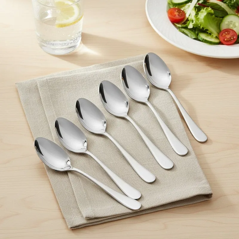 Baguette Stainless Steel Tea Spoon - Set of Six media 1
