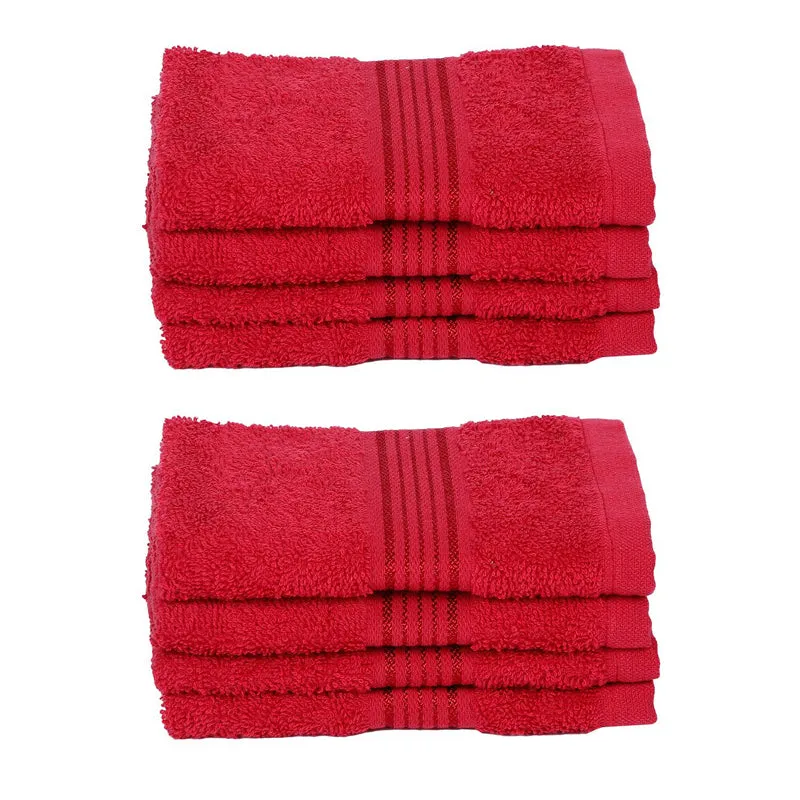 Bodil Face Towel (Red) - Set Of Eight media 3