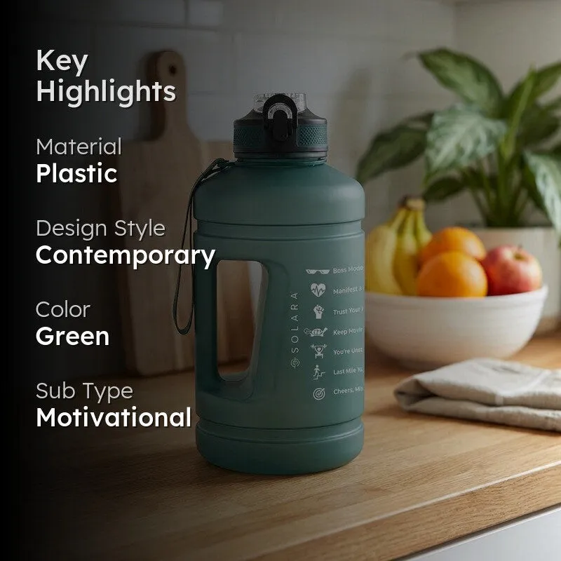 Solara Plaino Plastic Water Bottle (2200 mL) - Green media 2