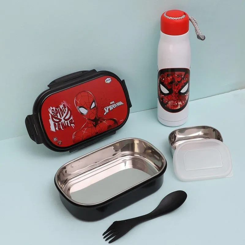 Spider Hero Mask Lunch Box 700 ML With 600 ML Water Bottle - Two Piece Set media 3