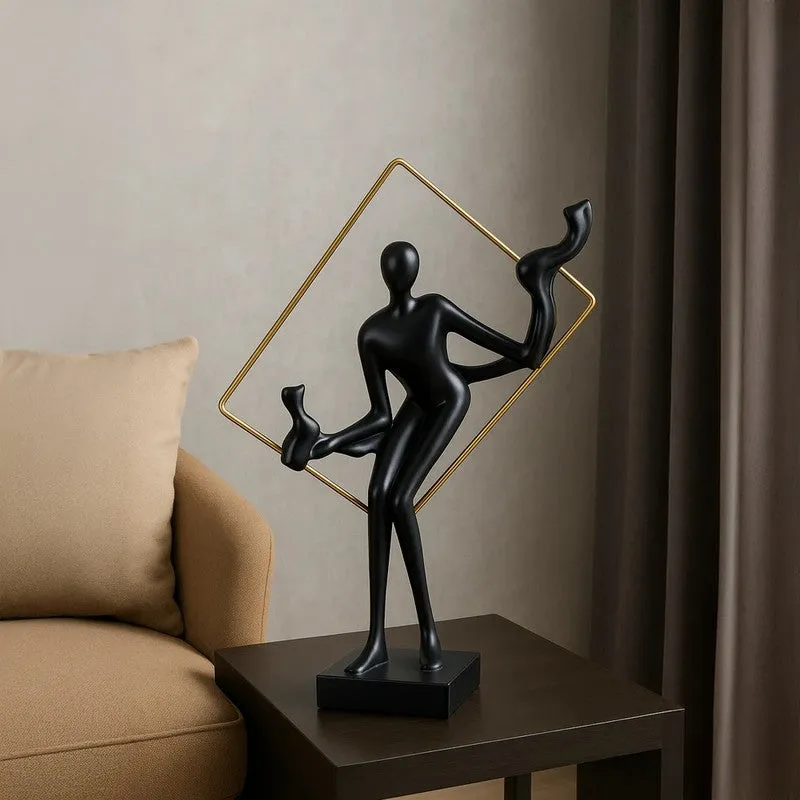 Elegant Resin Lady Showpiece - Black media 4