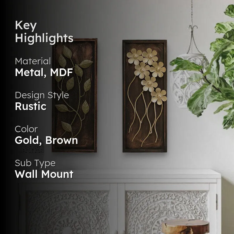 Flora Botanica Metal Wall Accent - Set Of Two media 2