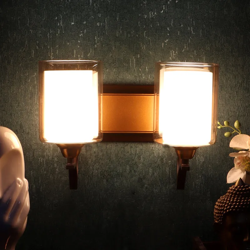 Glen Iron Wall Lamp With Glass Shade media 4