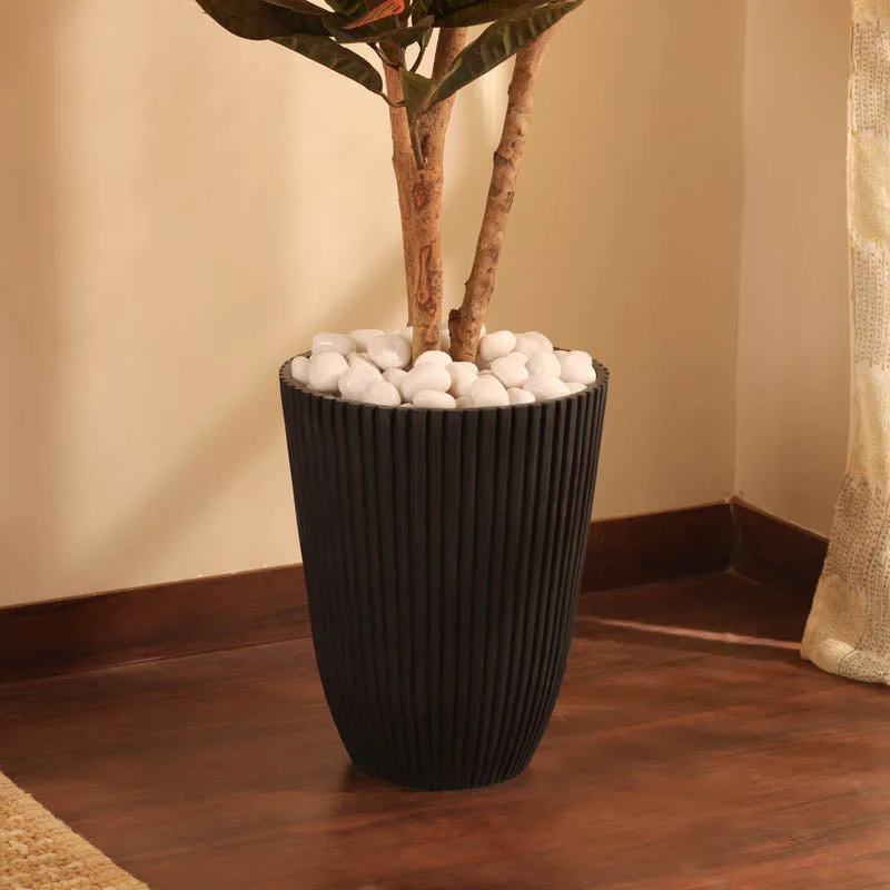Botanica Ribbed Planter (Charcoal) - 1 Feet media 4