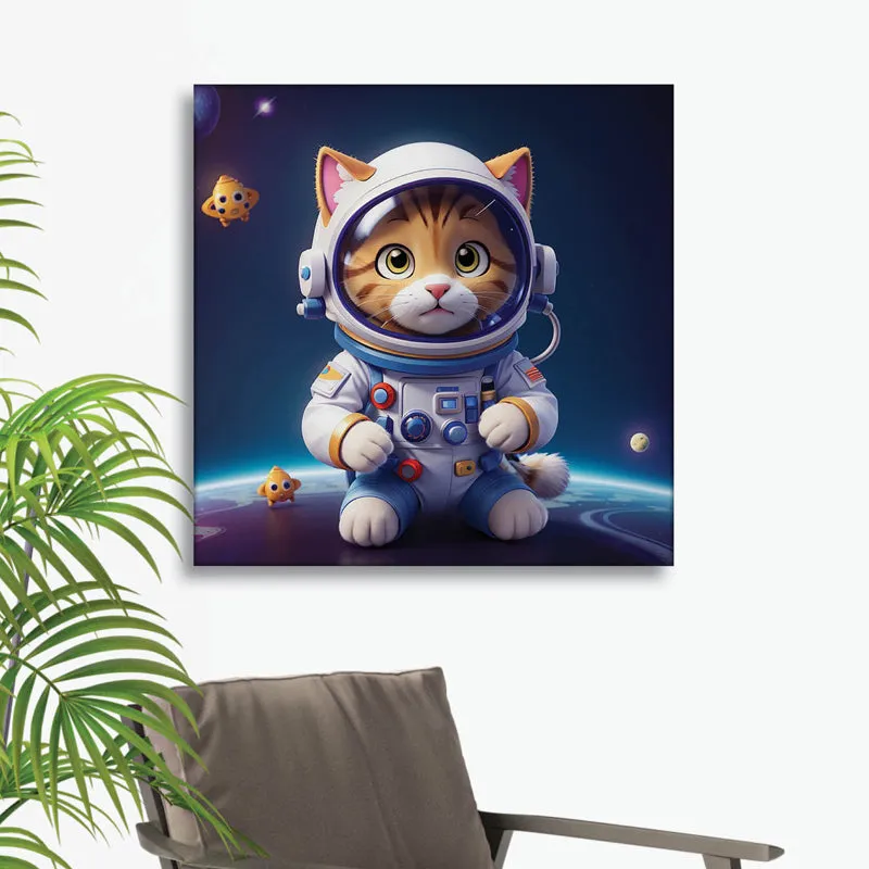 Space Kitty Canvas Wall Painting media 1