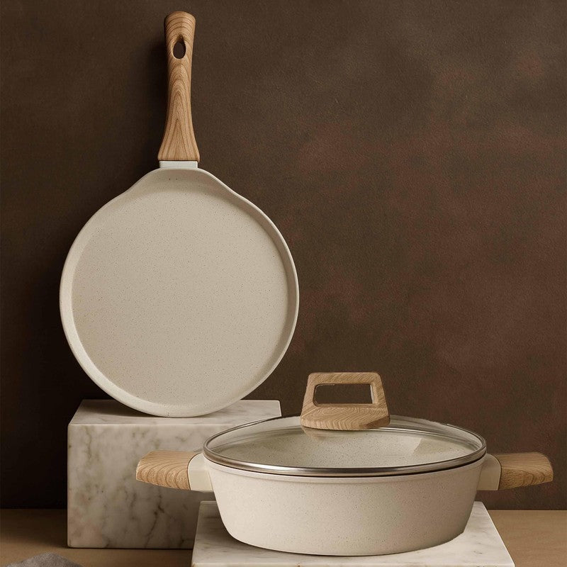 Solara Brewora White Ceramic Cookware Set media 3