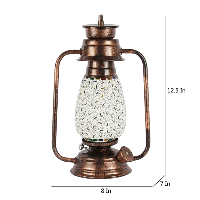 Siera Mosaic Lantern Iron Table Lamp - Multicolor media 5