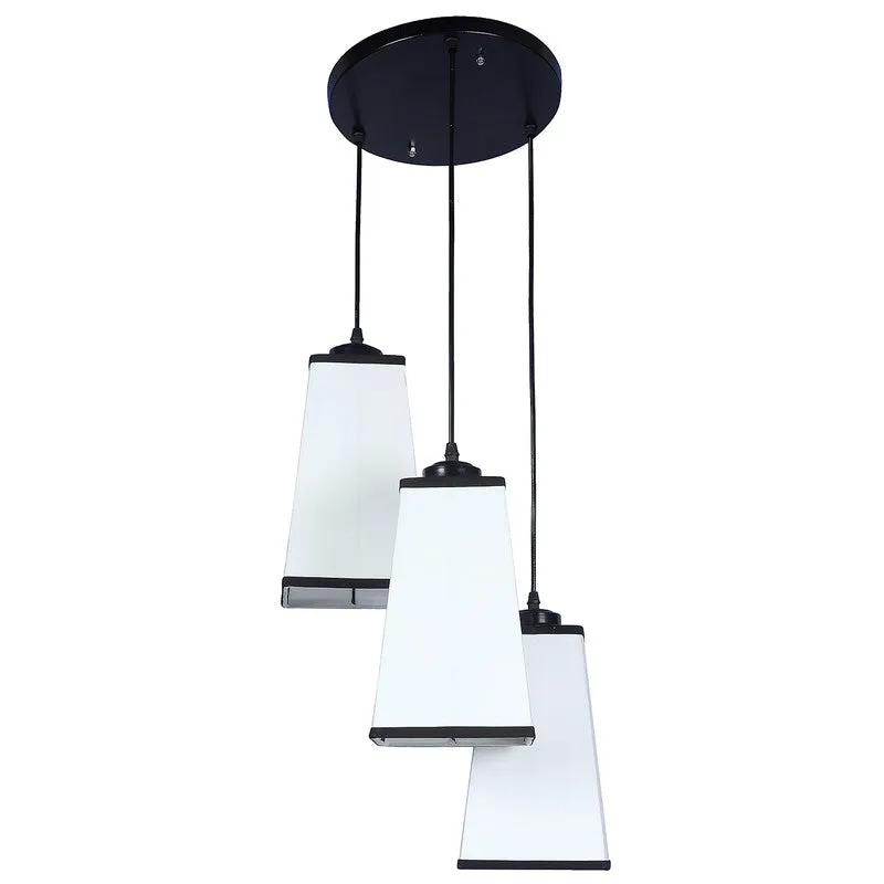 Shadowlux Triple Metal Ceiling Lamp - White & Black media 5