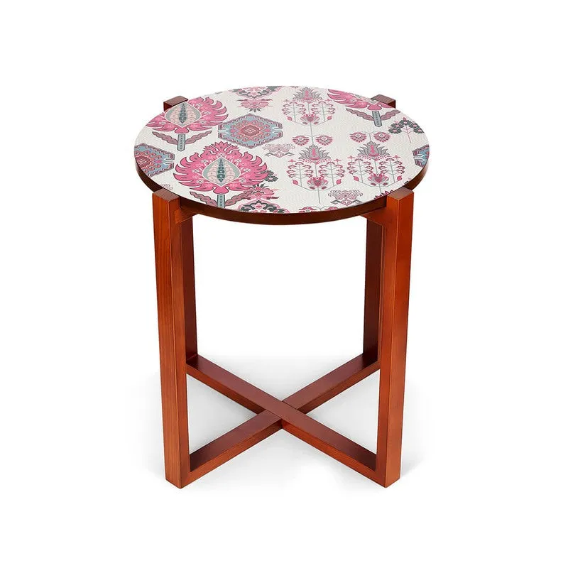India Circus Wood Mystifying Round Side Table media 4