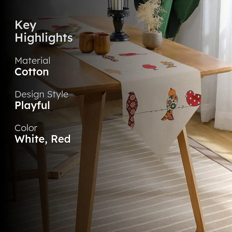 Urban Space Humming Bird Cotton Table Runner media 2