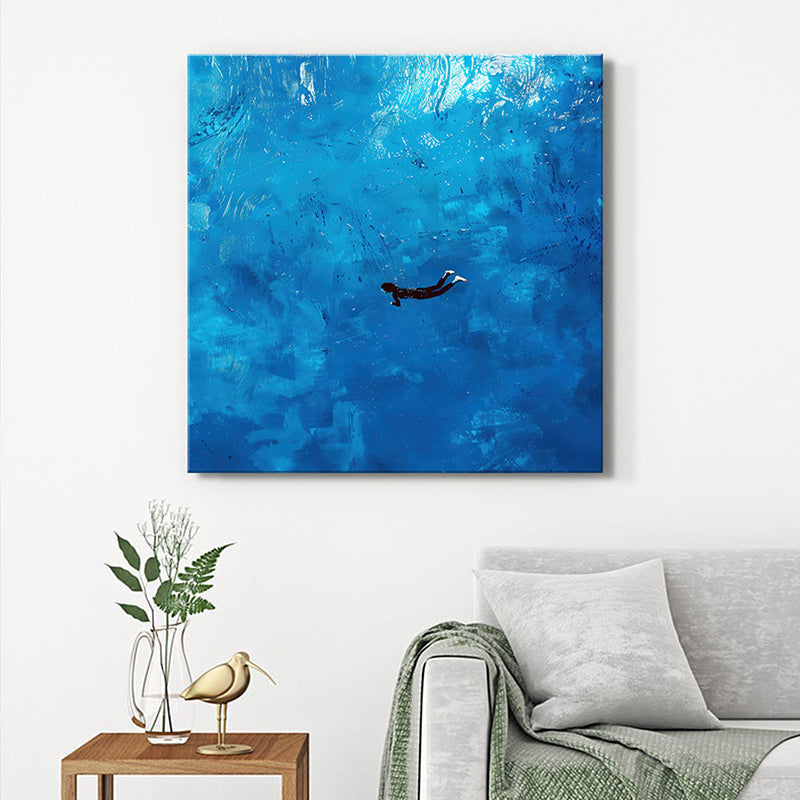 Deep-Sea Diver Wall Painting