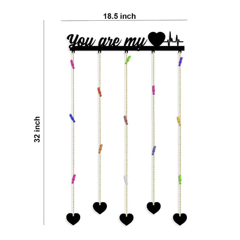 "You're My Heartbeat" Photo Frame - Black media 5