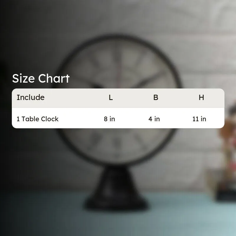 Linus Metal Table Clock - Black media 6