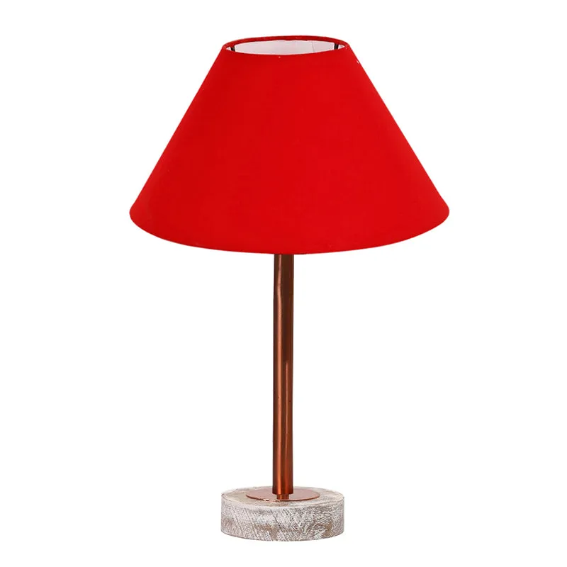 Cotin II Rodin Wooden Table Lamp - Red,Copper,White media 4