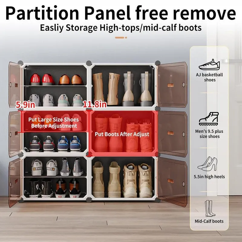Footprint Grey Plastic & Metal Shoe Racks media 5