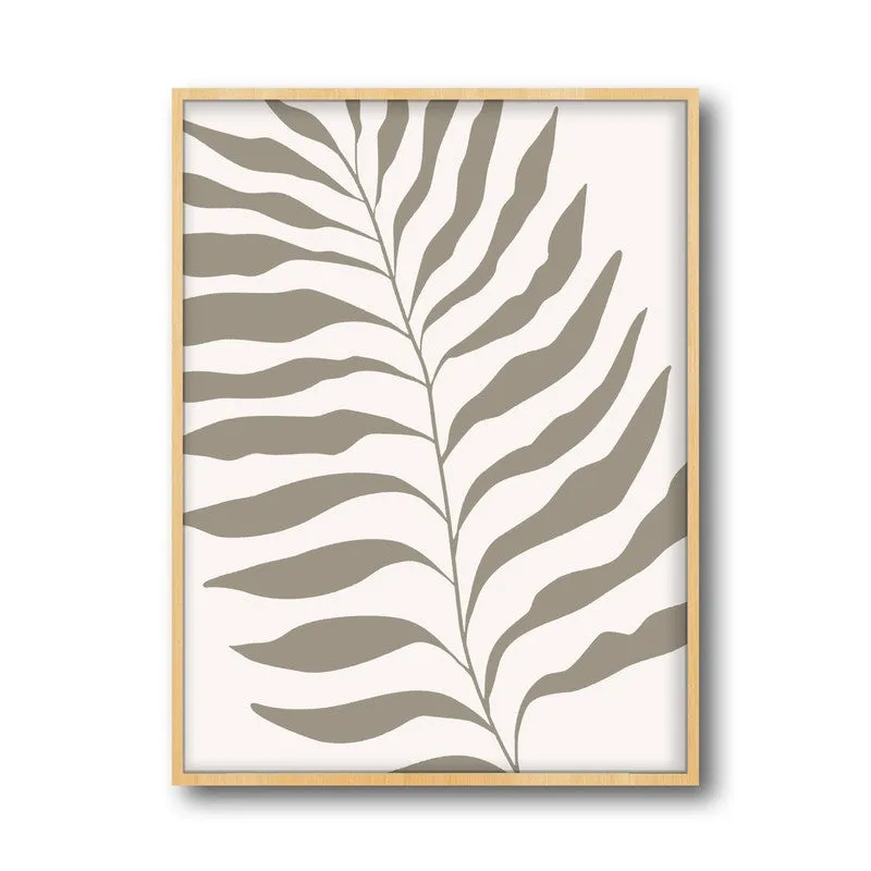 Neutral Bloom Canvas Wall Painting With Brown Frame media 3