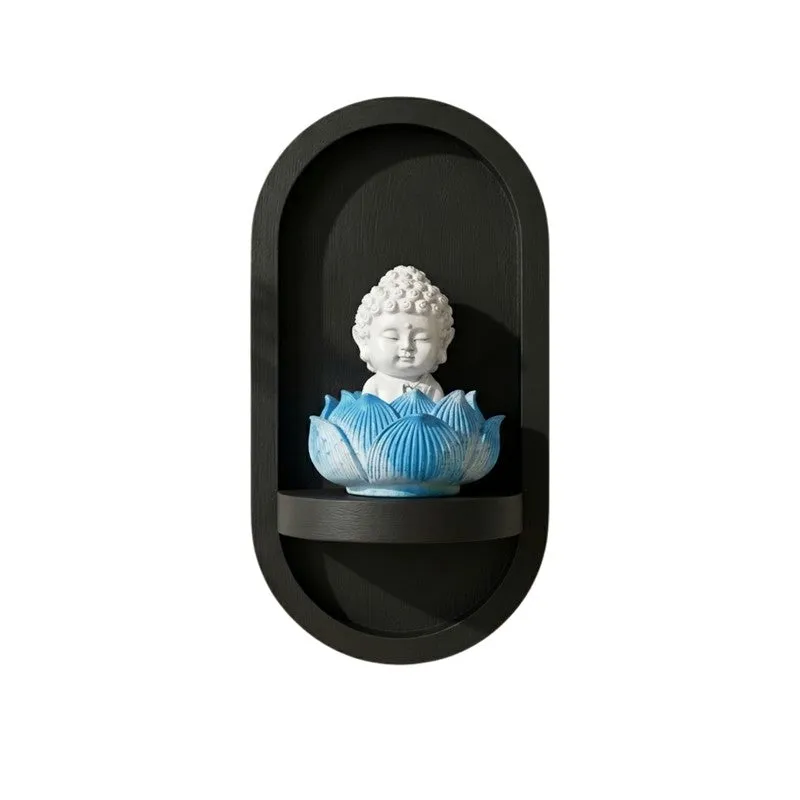 Zen Monks Resin Wall Accent - Blue media 4