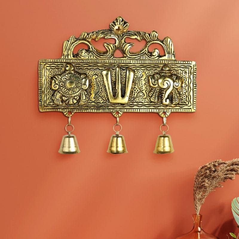 Tirupati Shankh Chakra Metal Wall Accent - 6 x 1 x 7 inches
