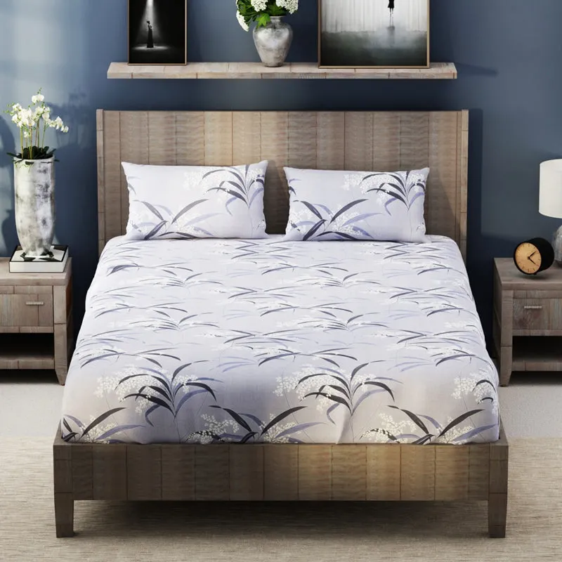 Bloomique Microfiber Bedsheet (Lavendor) - 140 GSM media 1
