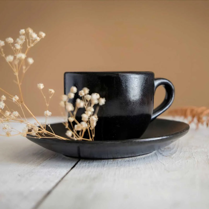 Vinara Handmade Cup & Saucer - 240 ML - Set of Two