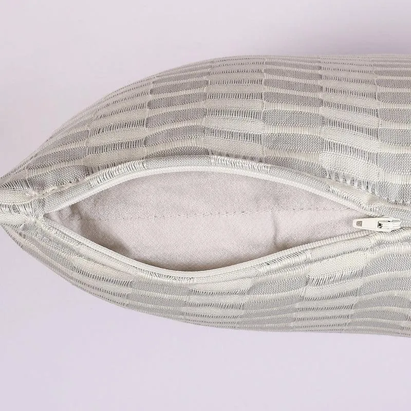 Niamh Cotton Cushion Cover (Grey) - Set Of Two media 5