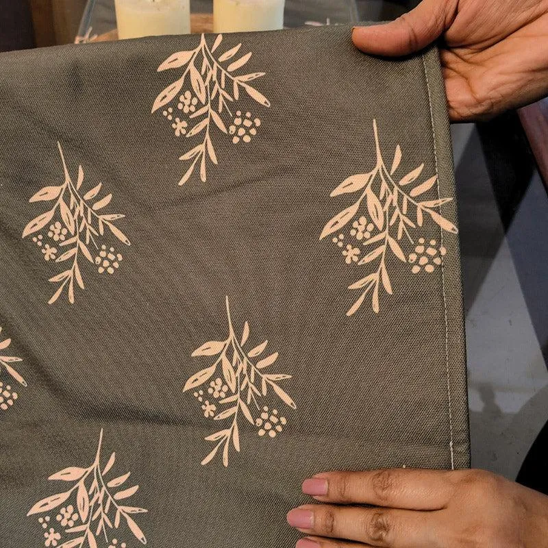 Hiresho Flora Poly Canvas Table Runner media 1