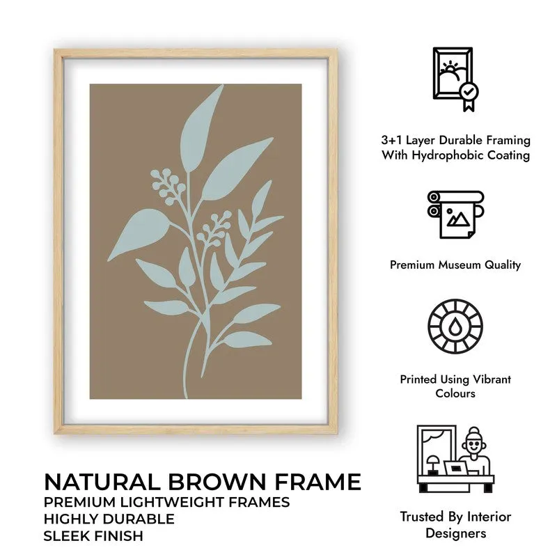 Arctic Sage Canvas Wall Painting With Brown Frame media 10