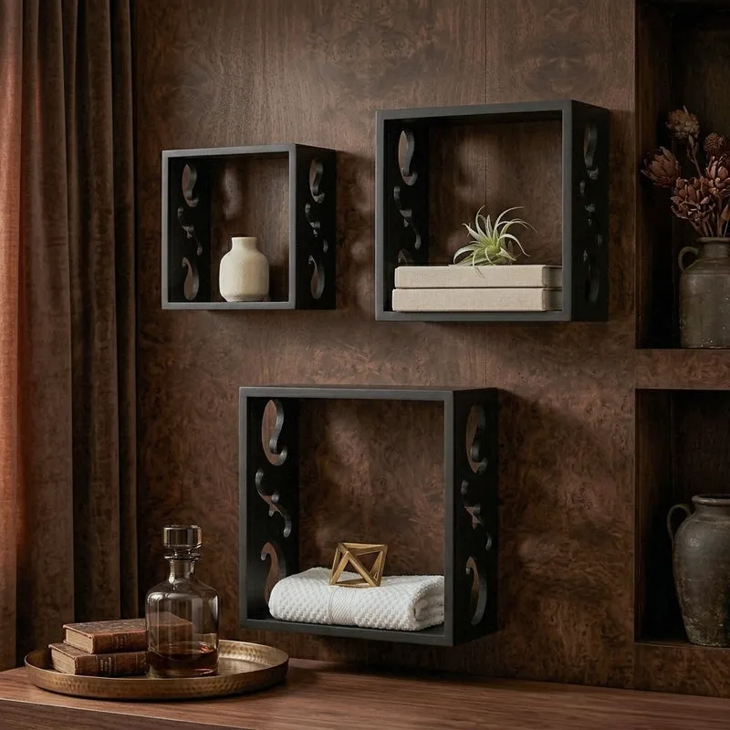 Tenby Floating Wall Shelf (Black) - Set Of Three media 4