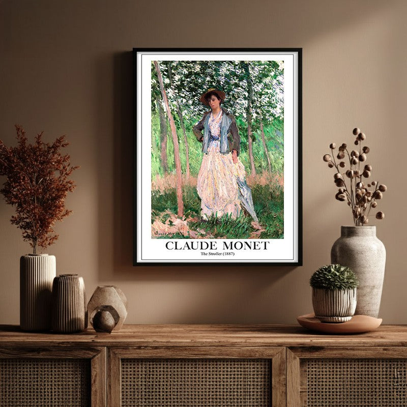 The Stroller Archival Canvas Wall Painting - Black Frame