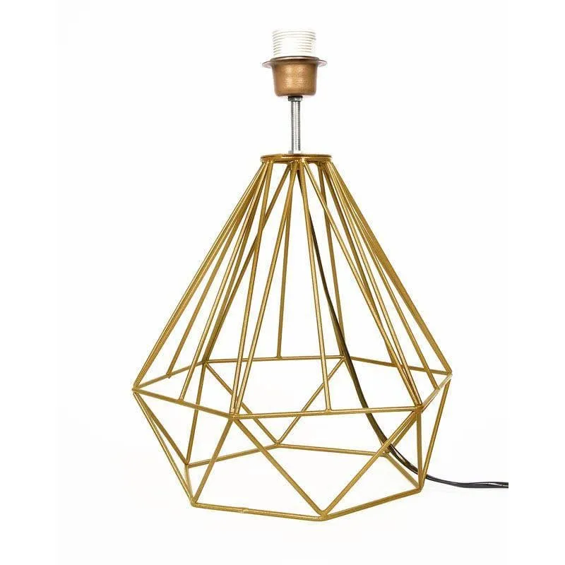 Diamond Dust Gold Fabric Table Lamp - Gold media 5