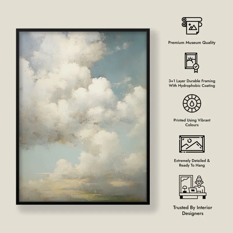 In The Clouds Archival Canvas Wall Art - Black Frame media 8