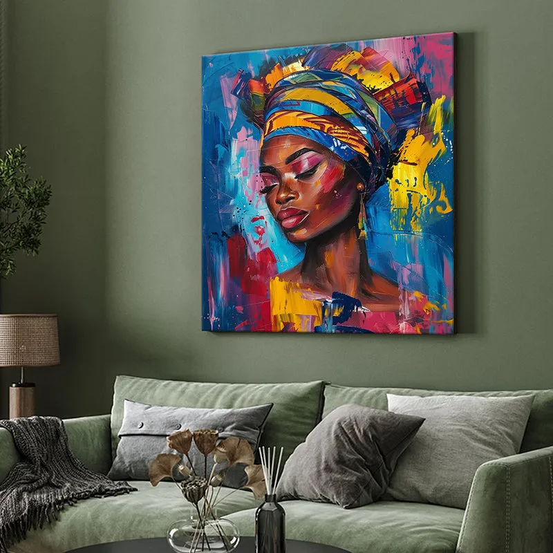 African Woman Wall Painting media 4
