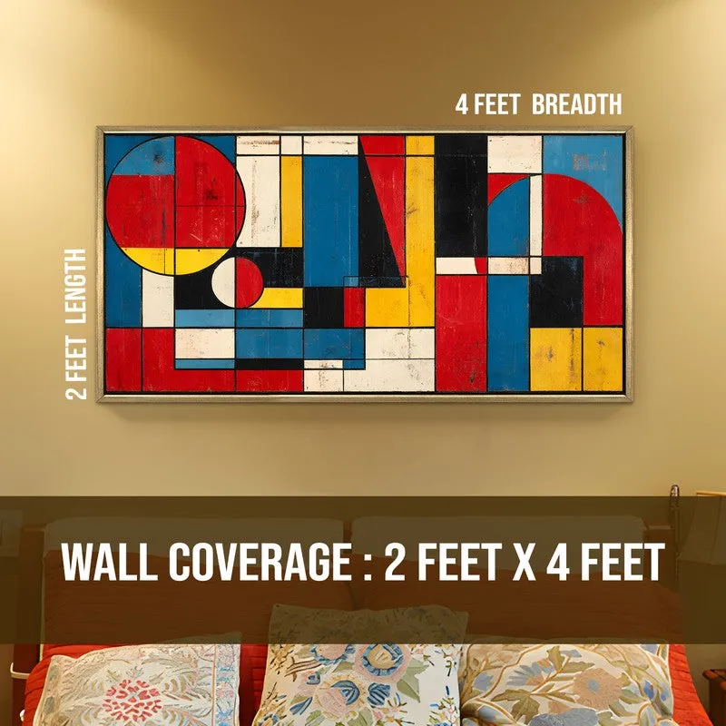 Color Constructs Canvas Wall Painting With Frame media 8