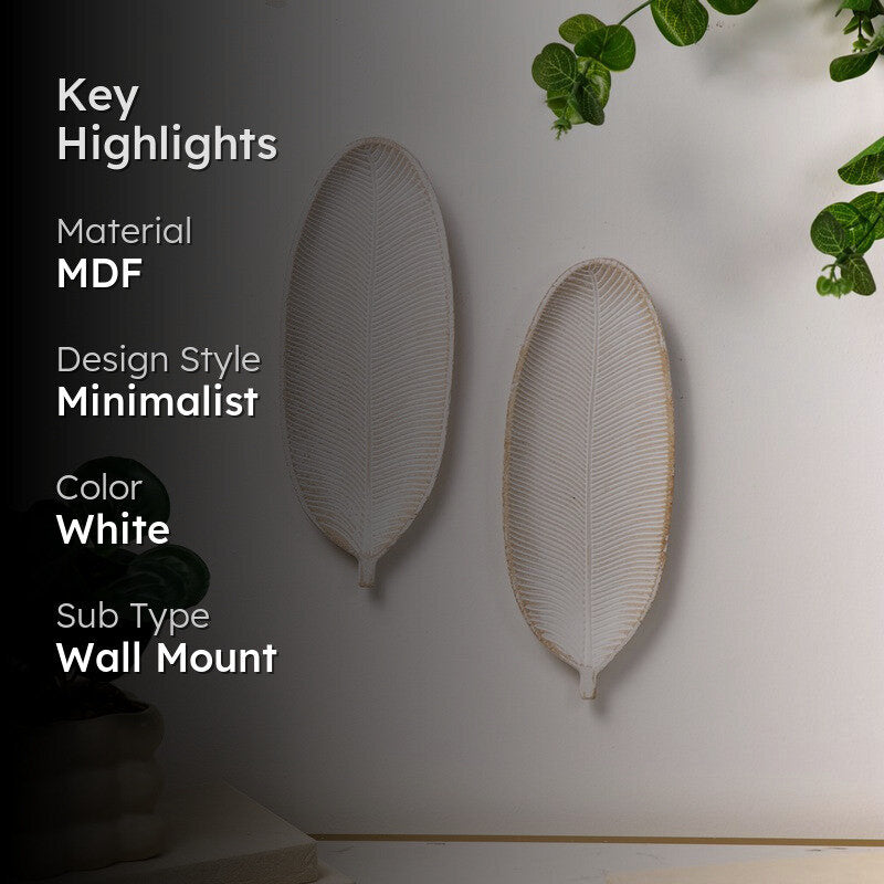 Artlyn MDF Wall Accent (White) - Set Of Two media 2