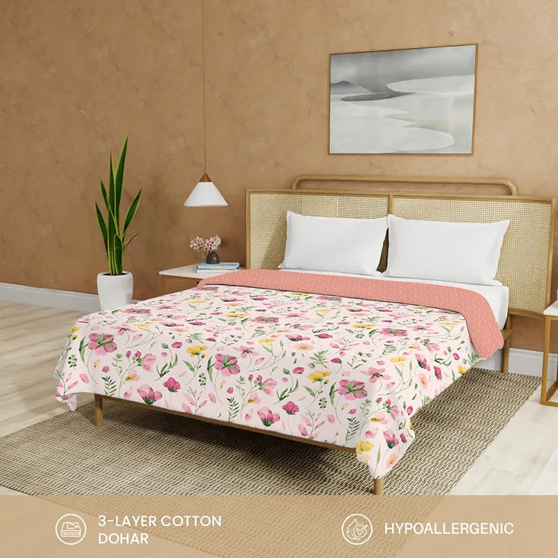 Urban Space Meadows Rose Pink Reversible Dohar media 6