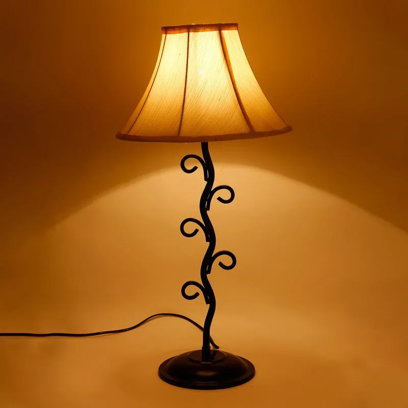Starique Cotton Table Lamp With Iron Base - White media 5