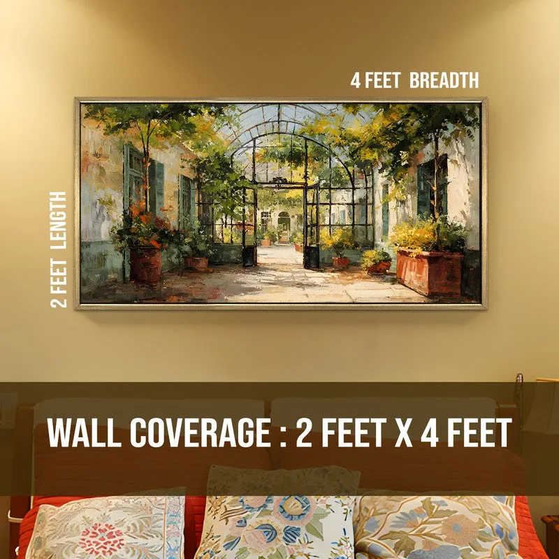 Sunlit Europe Greenhouse Courtyard Wall Art media 8