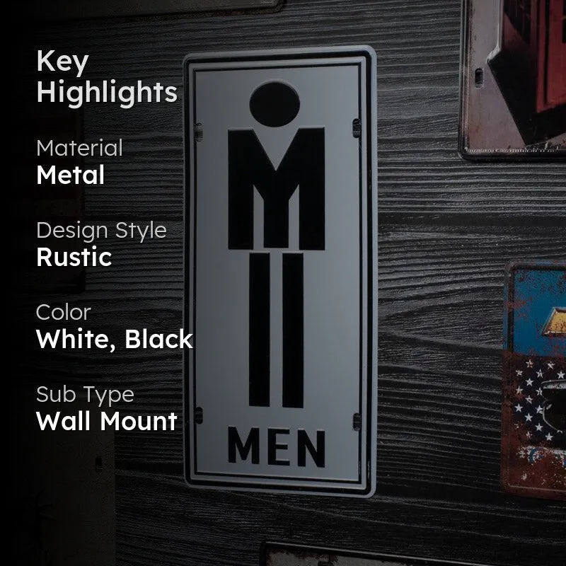 Men Signage Metal Wall Accent media 2