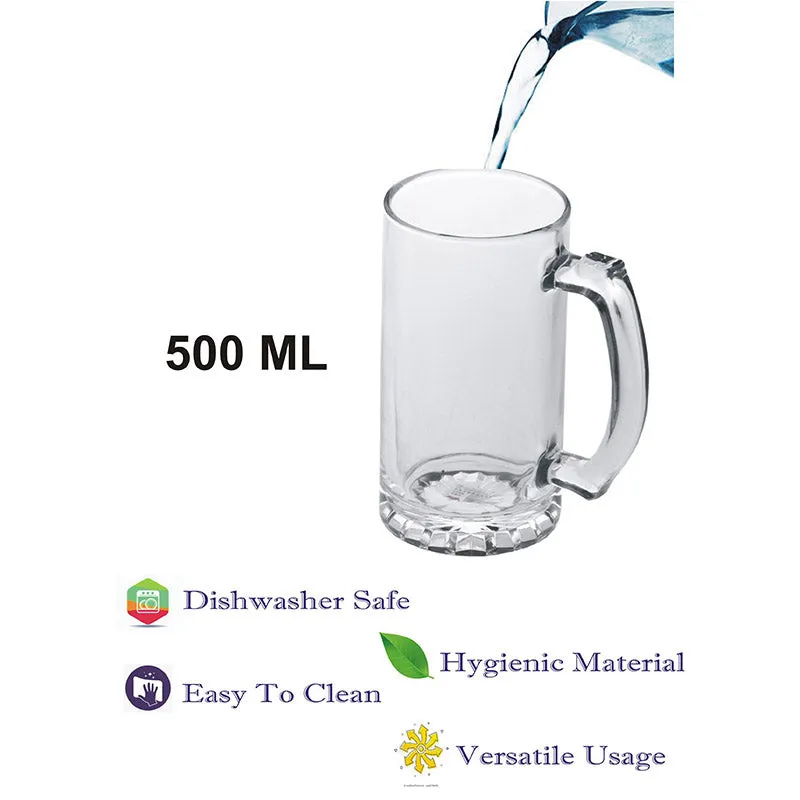 Herio Beer Mug (500 ML) - Set Of Six media 5