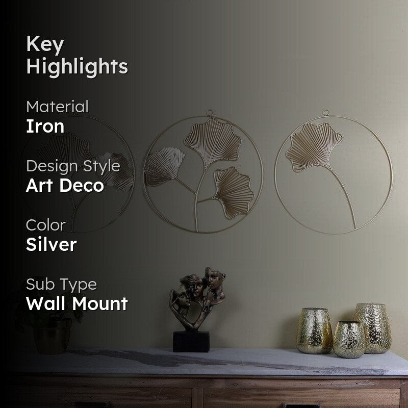 Leafo Lam Iron Wall Accent - Set Of Three media 2