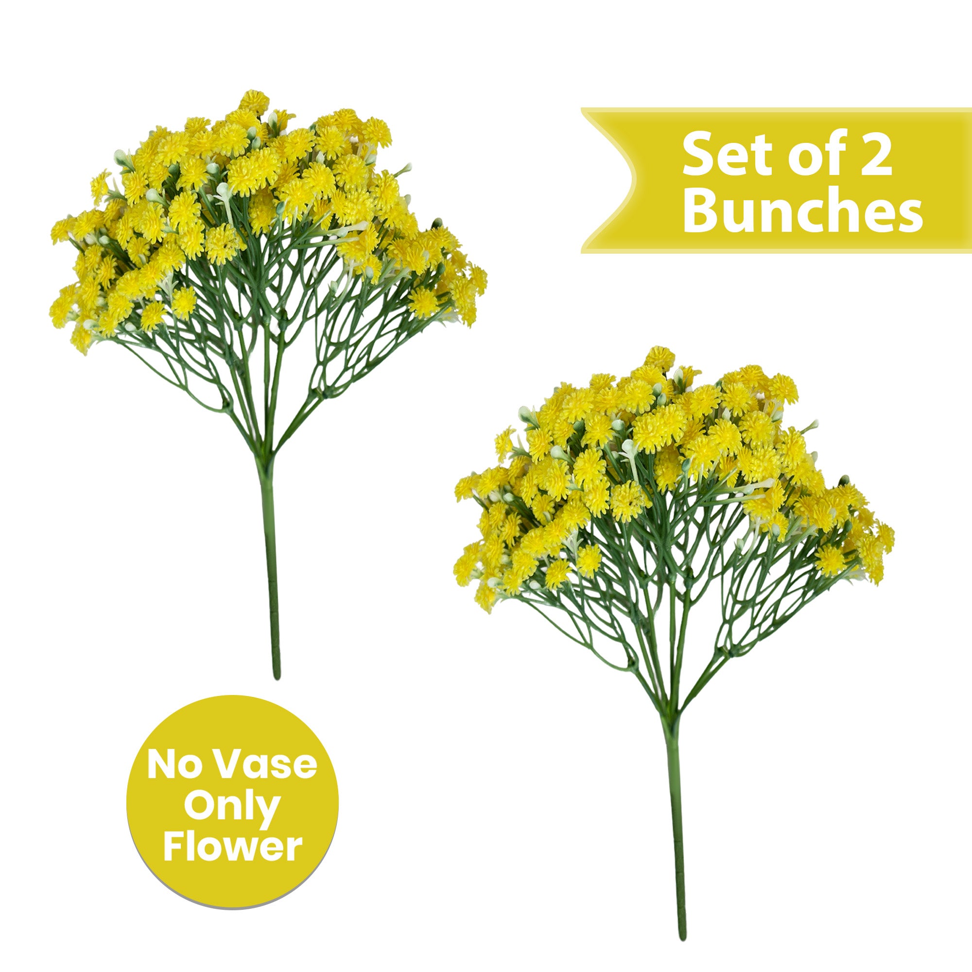 Airy Babys Breath Plastic Artificial Flower - Set Of Two media 9