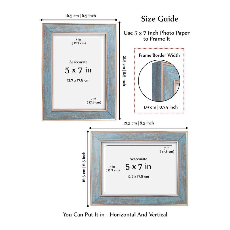 Nova Brushed Photo Frame - Blue & Gold media 11