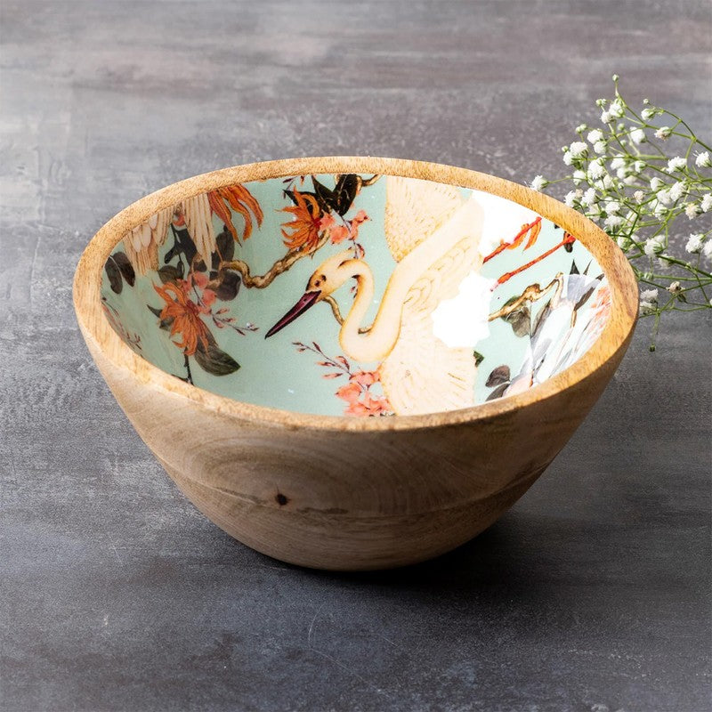 Feastiq Mango Wood Round Serving Bowls