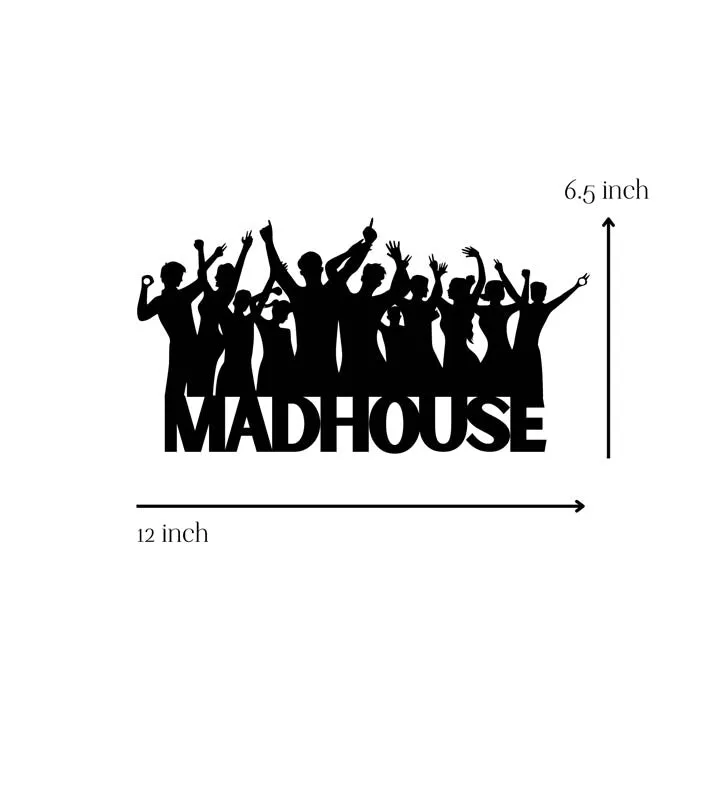 Madhouse Typography Mild Steel Wall Accent media 5