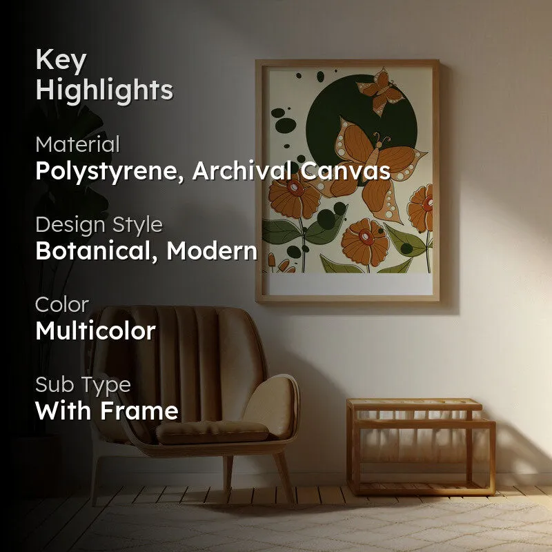 Verdant Visions Archival Canvas Wall Art - Natural Brown Frame media 2