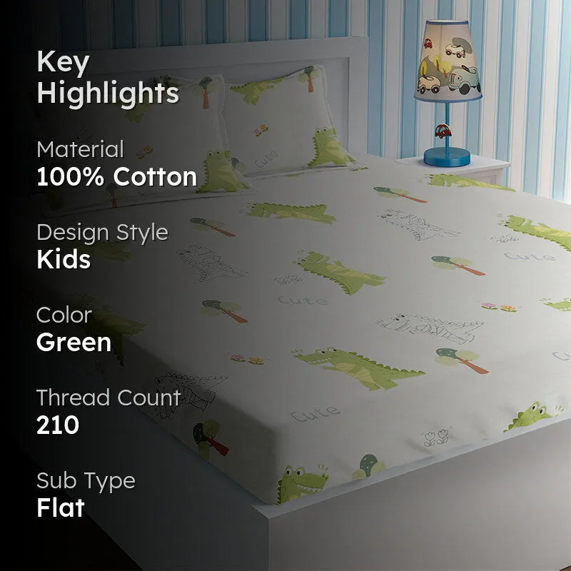 Dinogram Kids Cotton Bedsheet - 210 TC media 2