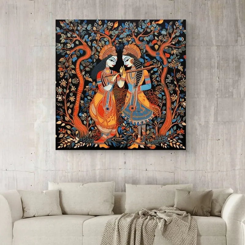 Kanha - Radha Trance Canvas Wall Art media 4