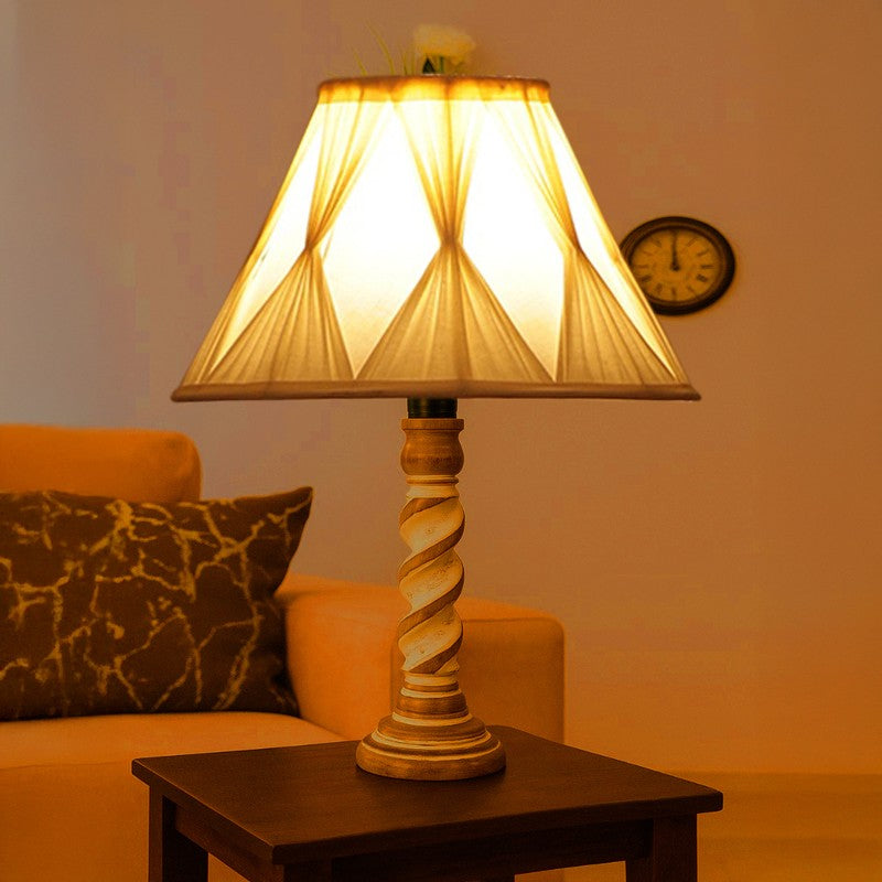Modera Orel Wooden Table Lamp - Ivory
